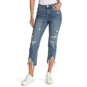 New BLANKNYC The Madison High Rise Distressed Crop Leg Jeans Women's Size 18W